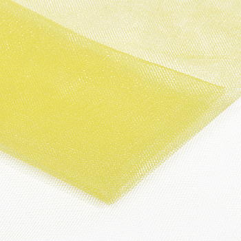 Фатин Кристалл средней жесткости блестящий арт.K.TRM шир.300см, 100% полиэстер цв. 17 К уп.50м - св.желтый