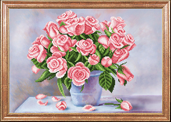 Рисунок на ткани МАГИЯ КАНВЫ арт.КС074 Ароматные розы 39х27 см