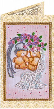 Набор для вышивания бисером АБРИС АРТ арт. AO-113 С днем бракосочетания-5 8,4х14 см