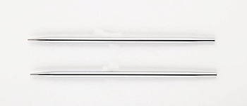 10410 Knit Pro Спицы съемные для вязания Nova Metal 10мм для длины тросика 28-126см, никелированная латунь, серебристый, 2шт