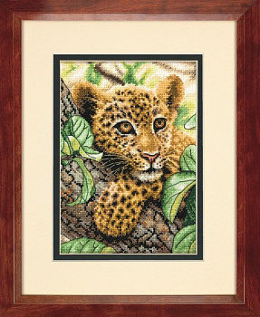 Набор для вышивания DIMENSIONS арт.DMS-70-65118 Молодой леопард 12х17 см