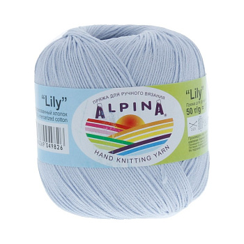 Пряжа ALPINA LILY (100% мерсеризованный хлопок) 10х50 г/175 м цв.747 св.голубой