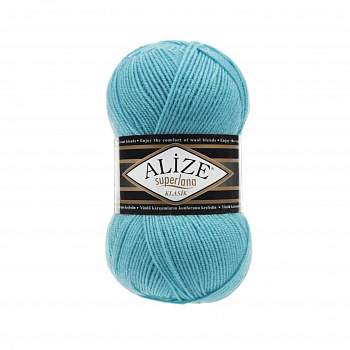 Пряжа для вязания Ализе Superlana klasik (25% шерсть, 75% акрил) 5х100г/280м цв.467 бирюзовый