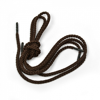 Шнурки круглые 3,5 мм 1с35 длина 60 см, компл.2шт, цв.т.коричневый