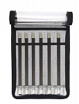 41615 Knit Pro Набор чулочных спиц для вязания 20см Karbonz (2,5мм, 3мм, 3,5мм, 4мм, 4,5мм, 5мм), карбон, черный, 6 видов спиц