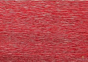 Бумага гофрированная металл Италия арт.DF.87528098 50см х 2,5м 140г/м² цв.913 красный