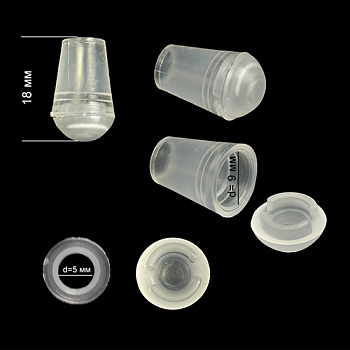 Наконечник для шнура пластик арт. 27106Н (Ø 4мм) цв.прозрачный уп.100шт