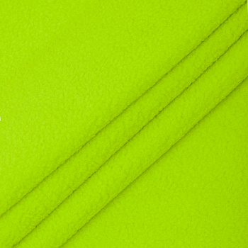 Ткань флис 2-х ст. TBY-0059-229 190 г/м² 100% ПЭ шир.150см  цв.F229 неон желтый уп.1м