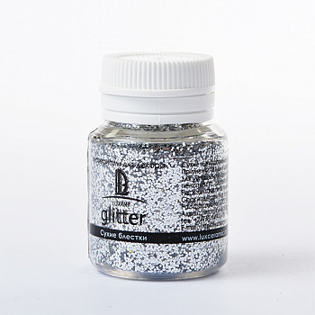 Декоративные блестки LUXART Glitter арт.STR.GL15V20 серебро крупное 20мл