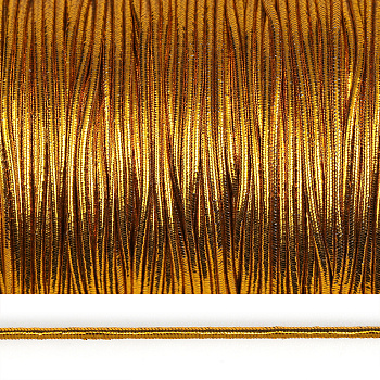 Резинка TBY шляпная (шнур круглый) цв.золото 1,5мм боб.100м