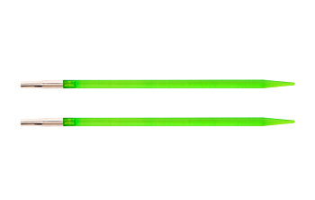51252 Knit Pro Спицы съемные для вязания Trendz 3,75мм для длины тросика 28-126см, акрил, флуоресцентный зеленый, 2шт