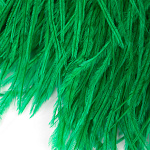 Перья на ленте Страус TBY арт.15-025 шир.15см цв. зеленый  уп.2м