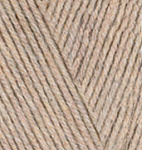 Пряжа для вязания Ализе Cotton gold (55% хлопок, 45% акрил) 5х100г/330м цв.152 бежевый меланж