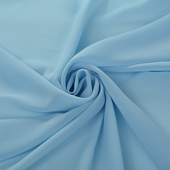 Ткань креп-шифон арт.TBY.8021-068 плот.105г/м2 100% ПЭ шир. 150см цв.68 светло-голубой рул.30м
