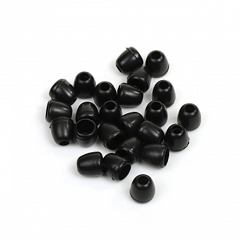 Наконечник пластиковый для шнура TBY.0086 (12.5х13мм, отв.4мм) цв.черный уп. 100шт