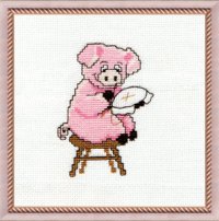 Набор для вышивания ЧАРИВНА МИТЬ арт.389 Свинка 15х15 см