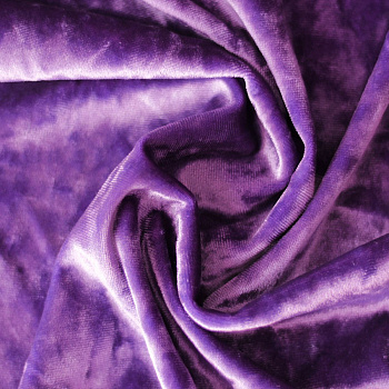 Плюш винтажный тонкий 2002-19 240г/м2 97%полиэстер3%лайкра цв.19 фиолетовый 50х50см