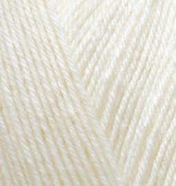Пряжа для вязания Ализе Superwash 100 (75% шерсть, 25% полиамид) 5х100г/420м цв.0001 кремовый