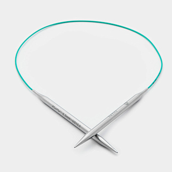36047 Knit Pro Спицы круговые для вязания Mindful 4,5мм/25см, нержавеющая сталь, серебристый