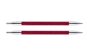 29279 Knit Pro Спицы съемные для вязания Royale 6мм для длины тросика 20см, ламинированная береза, розовый леденец, 2шт