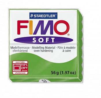 FIMO Soft полимерная глина, запекаемая в печке, уп. 56г цв.тропический зеленый арт.8020-53