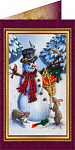 Набор для вышивания бисером АБРИС АРТ арт. AO-037 С Рождеством Христовым-2 8,4х14 см