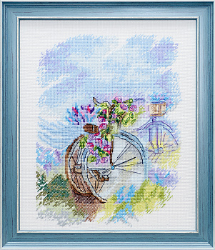 Набор для вышивания нитками АЖУР арт.0022 Цветущий в облаках 19х26 см