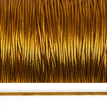 Резинка TBY шляпная (шнур круглый) цв.золото 1,0мм боб.100м