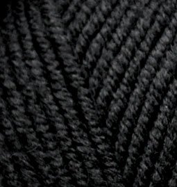 Пряжа для вязания Ализе Lana Gold Plus (49% шерсть, 51% акрил) 5х100г/140м цв.060 черный