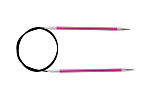 47161 Knit Pro Спицы круговые для вязания Zing 5мм/100см, алюминий