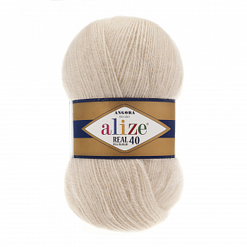 Пряжа для вязания Ализе Angora Real 40 (40% шерсть, 60% акрил) 5х100г/480м цв.067 молочно-бежевый