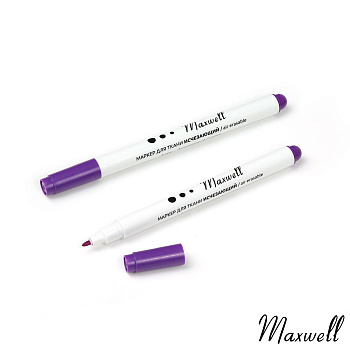 Маркер для ткани исчезающий 1mm Maxwell AV10 фиолетовый