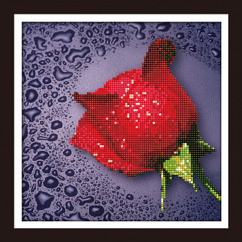 Набор Колор Кит мозаичная картина арт.КК.80209 Красная роза 25х25