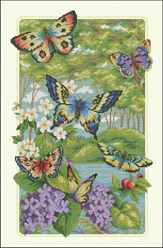 Набор для вышивания DIMENSIONS арт.DMS-35223 Лес бабочек 25х41 см