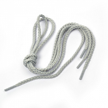 Шнурки круглые 3,5 мм 1с35 длина 60 см, компл.2шт, цв.св.серый