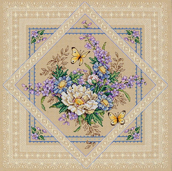Набор для вышивания Classic Design арт.4407 Ажурные цветы 33х33 см