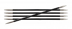 41129 Knit Pro Спицы чулочные для вязания Karbonz 3,25мм/20см, карбон, черный, 5шт