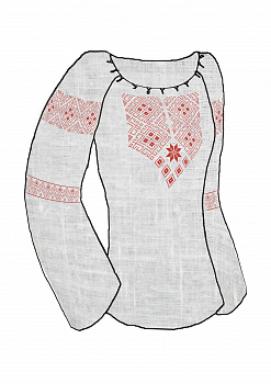 Набор для вышивания женской рубашки КАРОЛИНКА арт. КБСН(лен)-08 Берегиня 48-54 размер