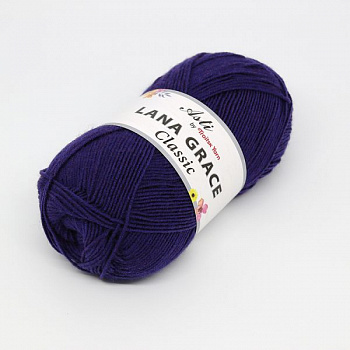 Пряжа для вязания ТРО LANA GRACE Classic (25% мериносовая шерсть, 75% акрил супер софт) 5х100г/300м цв.2040 ультрафиолет