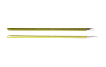 47521 Knit Pro Спицы съемные для вязания Zing 3,5мм для длины тросика 20см, алюминий, хризолитовый 2шт