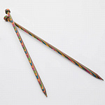 20225 Knit Pro Спицы прямые для вязания Symfonie 9мм/35см, дерево, многоцветный, 2шт