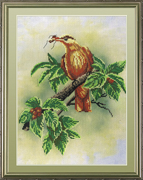 Набор для вышивания с рисунком на канве МП СТУДИЯ арт.РК-309 Птичка с паучком 20х30 см
