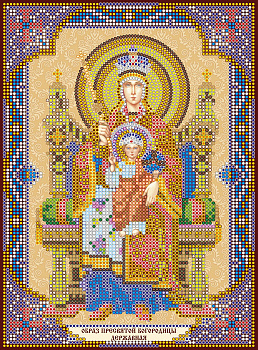 Схема для вышивки иконы бисером на холсте АБРИС АРТ арт. ACK-167 Богородица Державная 17х23 см