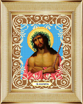 Рисунок на ткани БОЖЬЯ КОРОВКА арт.БК.0035 Иисус в терновом венце 20х25 см