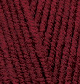 Пряжа для вязания Ализе Lana Gold Plus (49% шерсть, 51% акрил) 5х100г/140м цв.057 бордовый