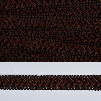 Тесьма TBY декоративная Самоса арт.48 (70) шир.18мм цв.коричневый 70 (F299) уп.18,28м