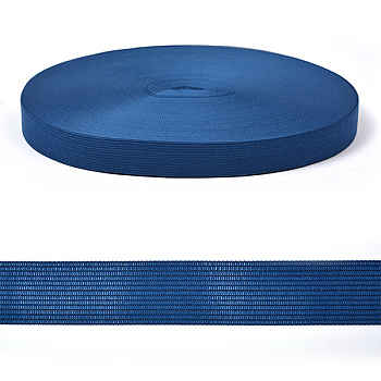 Тесьма вязаная окантовочная 22мм арт.001-22 плотность 2,4 г/м цв.080 синий уп.100м