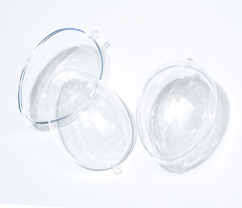 Яйцо пластиковое прозрачное половинками арт.КК.BE112 Ø11 см уп.2 компл