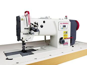 Промышленная швейная машина для сверхтяжелых материалов Aurora A-878D (с прямым приводом) / межигольное расстояние 12,7 мм