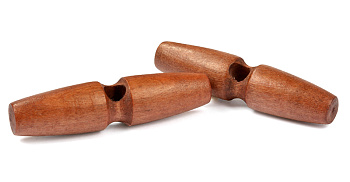 Пуговицы деревянные TBY BT.WD.068 цв.001 коричневый 95L-60мм, 1 прокол, 20 шт